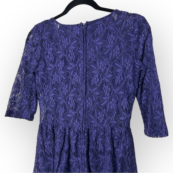 Dynamite Purple Lace 1/2 Sleeve Dress P/S - Picture 4 of 6